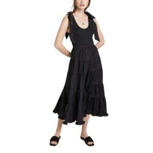 Ulla Johnson Black Midi Dress